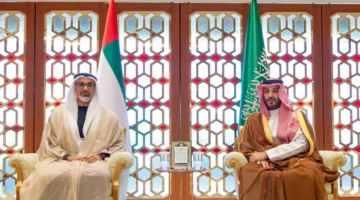 ولي العهد يجتمع مع سمو ولي عهد أبوظبي