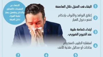 نصائح هامة لمصابي الجيوب الأنفية خلال العواصف الرملية