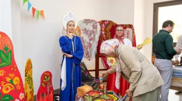 اليوم الثقافي الروسي في جامعة الملك سلمان الدولية. 

يمكن إعادة صياغته كالتالي: 

“الفعالية الثقافية الروسية في جامعة الملك سلمان الدولية.”