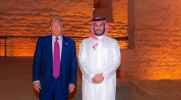 ولي العهد يرافق ترامب في جولة بمدينّة الدرعية