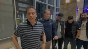 وصول حسام البدري ومجموعة من الرياضيين الليبيين إلى مطار القاهرة برفقة وفد وزارة الشباب والرياضة