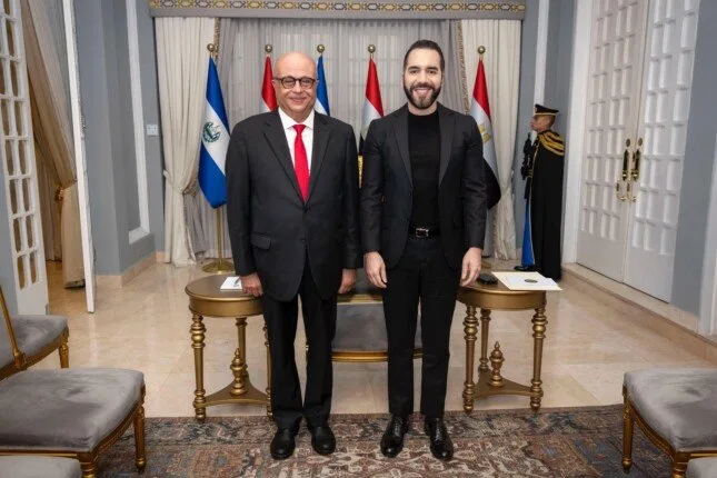 السفير المصري المعتمد يسلّم أوراق اعتماده لرئيس السلفادور. السفير المصري المعتمد يسلّم أوراق اعتماده لرئيس السلفادور.