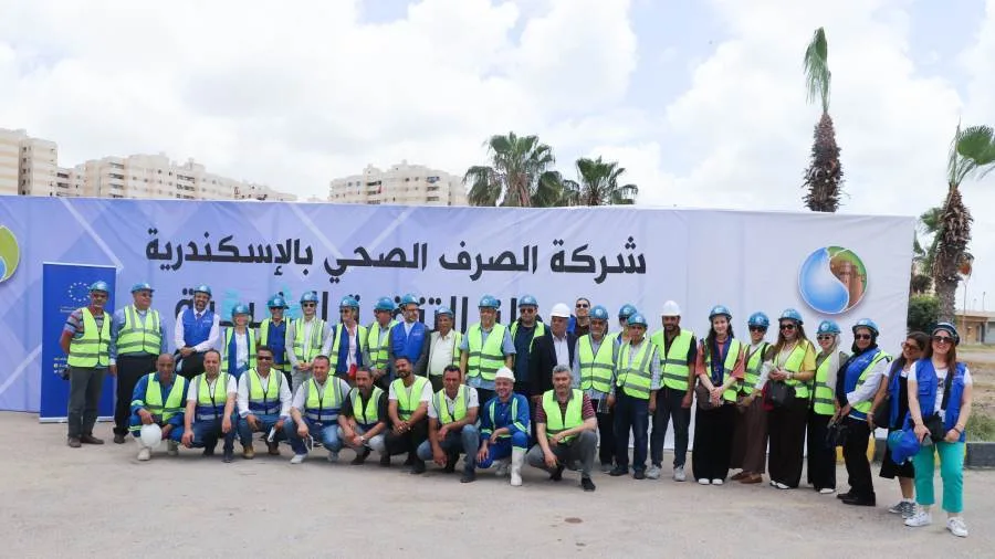 سفيرة الاتحاد الأوروبي تتفقد محطة معالجة مياه الصرف الصحي الغربية في الإسكندرية