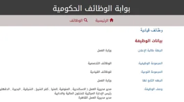 فرص العمل المتاحة حالياً على موقع الوظائف الحكومية: وظائف شاغرة في وزارة العمل لمدة شهر
