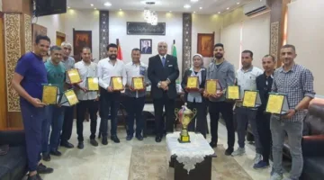 مدير تعليم القليوبية يحتفي بفريق كرة القدم بعد تحقيقه لقب الدوري العام