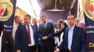 محافظ دمياط يزور القافلة الطبية المجانية لحزب حماة الوطن في السنانة
