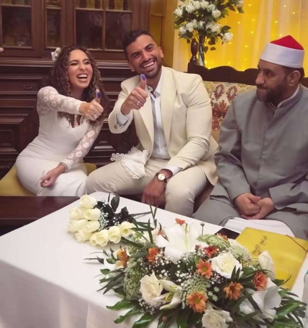 الشاعرة الغنائية منة عدلي القيعي تحتفل بقعد قرانها على يوسف حشيش