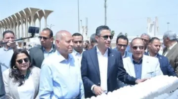 وزير التموين ومحافظ القاهرة ي inaugurate سوق اليوم الواحد في مدينة نصر.