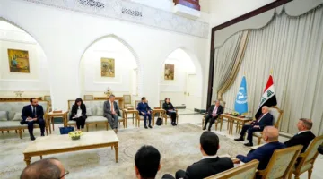 رئيس الدولة يناقش مع الأمين العام للأمم المتحدة قمة بغداد والتوصيات المتوقعة منها