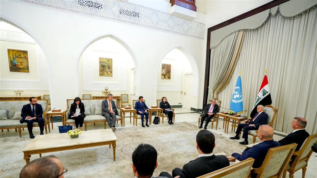 رئيس الدولة يناقش مع الأمين العام للأمم المتحدة قمة بغداد والتوصيات المتوقعة منها رئيس الدولة يناقش مع الأمين العام للأمم المتحدة قمة بغداد والتوصيات المتوقعة منها
