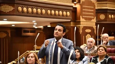 النائب أحمد سمير يقدم تقرير مشروع قانون خطة التنمية الاقتصادية والاجتماعية أمام مجلس الشيوخ. النائب أحمد سمير يقدم تقرير مشروع قانون خطة التنمية الاقتصادية والاجتماعية أمام مجلس الشيوخ.