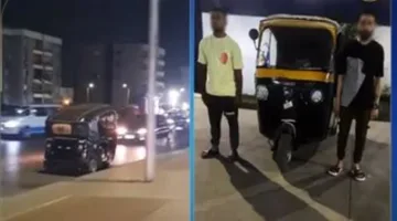 إلقاء القبض على سائق توك توك في القاهرة بعد انتشار فيديو يظهر قيادته عكس الاتجاه.