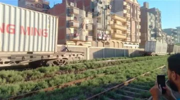 انقلاب 7 عربات من قطار بضائع قرب شربين دون تسجيل إصابات بشرية