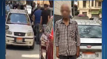 إلقاء القبض على سائق تاكسي أوقف حركة المرور بتغيير اتجاهه وسط القاهرة