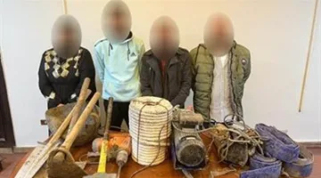 إلقاء القبض على 7 أفراد أثناء بحثهم عن الآثار في منزل بمحافظة سوهاج