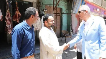 جولة غير متوقعة لمحافظ أسوان في محلات جزارة ومخابز كوم أمبو