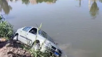 وفاة مسن وزوجته بسبب سقوط سيارتهما في ترعة الرياح التوفيقي على طريق أجا ميت غمر.