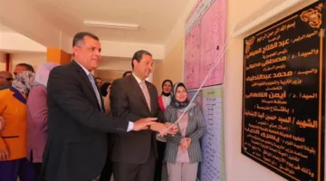 محافظ دمياط ي inaugurates مدرسة الشهيد السيد حسين البنا الابتدائية في الوسطاني.