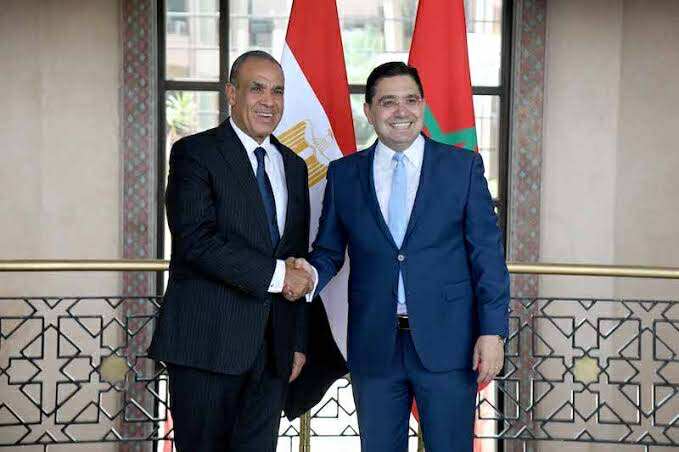لقاء وزير الخارجية المصري ونظيره المغربي