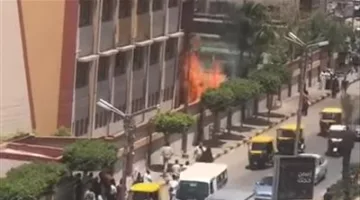 حريق بالقرب من مدرسة الزراعة في دسوق بكفر الشيخ
