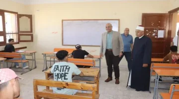 محافظ القليوبية يزور لجان امتحانات الثانوية الأزهرية