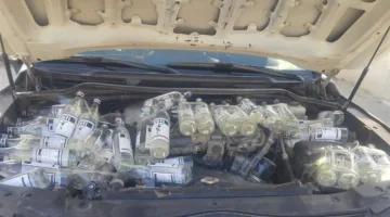 صلاح الدين.. استيقاف مركبة تحمل مشروبات كحولية