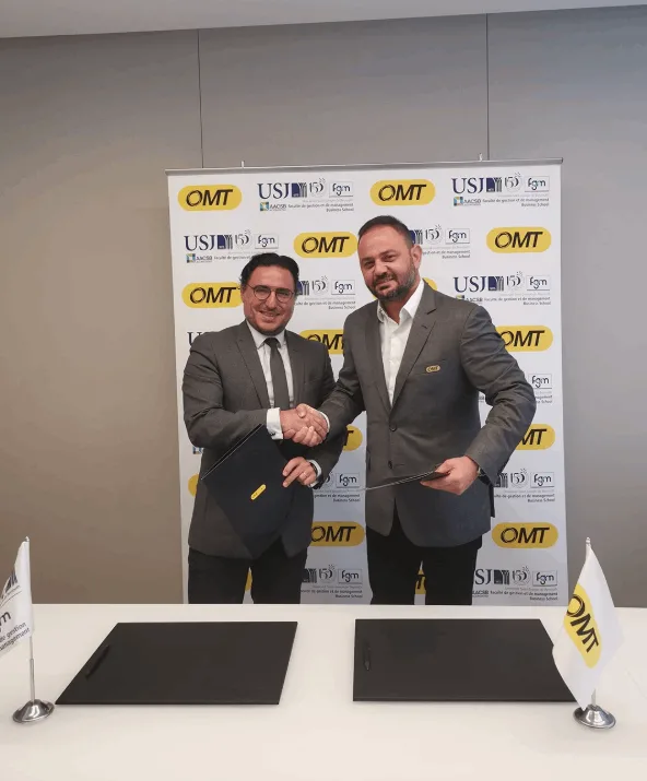 شراكة بين كلية إدارة الأعمال بجامعة القديس يوسف في بيروت وOMT شراكة بين كلية إدارة الأعمال بجامعة القديس يوسف في بيروت وOMT