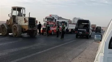 بالأسماء: وفاة وإصابة شخصين في حادث مروري مروع بالمنيا