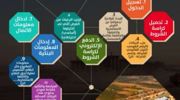 إرشادات لحجز قطعة أرض من خلال المنصة الرقمية للصناعة في مصر | إنفوجراف
