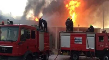 إخماد حريق كبير في مصنع للملابس بالقليوبية