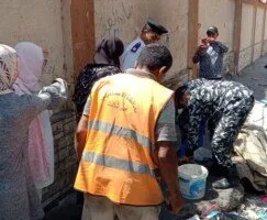 استمرار الجهود المكثفة لإزالة مواقع النباشين في حي ثالث الإسماعيلية