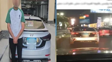 تحقيق في أسباب تثبيت فرد لوحتين متفرقتين على سيارته