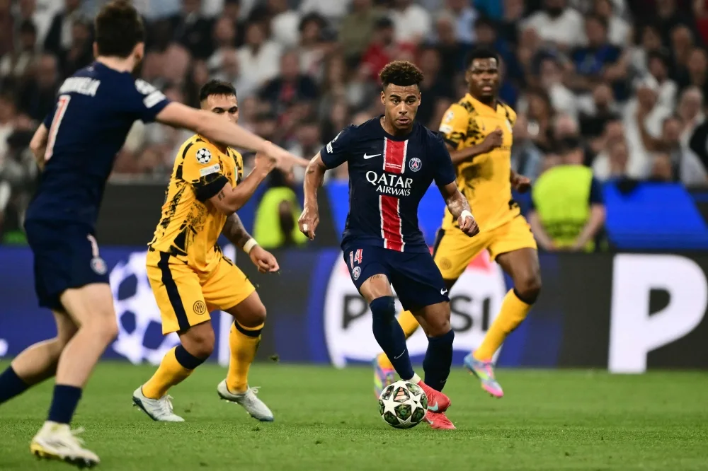 نهائي دوري الأبطال: باريس سان جيرمان يتفوق بهدفين على إنتر ميلان في الشوط الأول نهائي دوري الأبطال: باريس سان جيرمان يتفوق بهدفين على إنتر ميلان في الشوط الأول