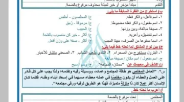 200 سؤال وإجابة في النحو لا يمكن استبعادها من امتحان الصف الثالث الإعدادي.