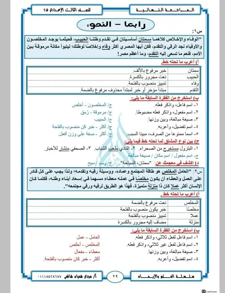 200 سؤال وإجابة في النحو لا يمكن استبعادها من امتحان الصف الثالث الإعدادي. 200 سؤال وإجابة في النحو لا يمكن استبعادها من امتحان الصف الثالث الإعدادي.