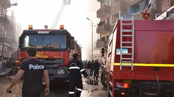 إخماد حريق في ورشة نجارة بالفيوم نتيجة عطل كهربائي