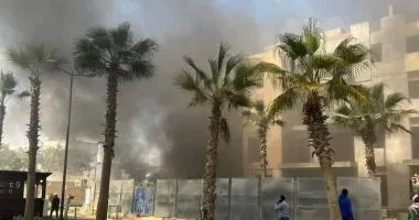 إخماد حريق اندلع في مبنى قيد الإنشاء في أكتوبر