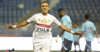 ناصر منسى يسجل للزمالك في البنك الأهلى بعد 25 ثانية