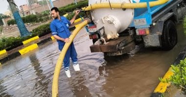 مياه المنوفية: تمركز سيارات الكسح على مدار اليوم لشفط تجمعات الأمطار