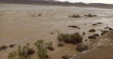 سيول محدودة بلا خسائر تضرب مناطق مركز الحسنة بوسط سيناء.. صور