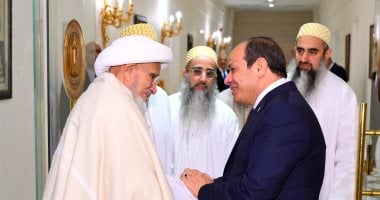 الرئيس السيسى يستقبل سُلطان "البهرة" بالهند وأنجاله.. فيديو