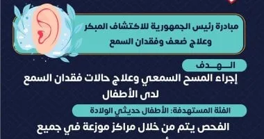 الكشف والعلاج مجانًا.. تفاصيل مبادرة رئيس الجمهورية لفحص سمع الأطفال