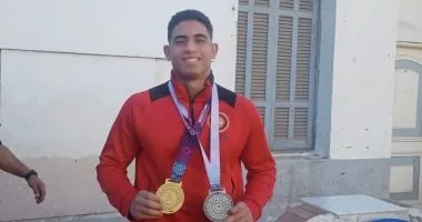 يحيى الجمل بطل أفريقيا للمصارعة: ذهبية المغرب هديتي لمصر والأولمبياد هدفي القادم.. فيديو
