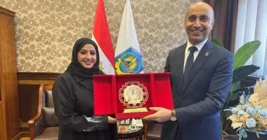 رئيس جامعة دمنهور يستقبل الملحق الثقافى لسفارة البحرين لمتابعة طلاب المملكة