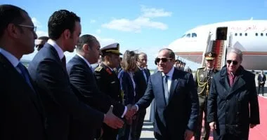ننشر صور وصول الرئيس السيسى العاصمة الروسية موسكو