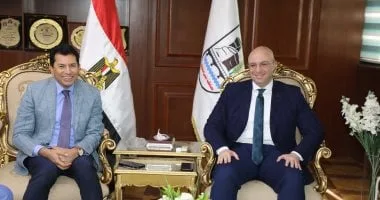 محافظ بني سويف يستقبل وزير الرياضة لافتتاح وتفقد عدد من المنشآت الشبابية