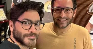 تامر حسنى يسجل أغنية من ألبومه الجديد بتوقيع أحمد المالكى.. صورة
