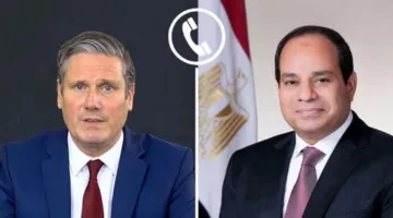 مكالمة هاتفية بين الرئيس السيسي ورئيس الوزراء البريطاني