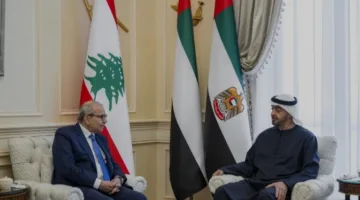 رئيس الإمارات ورئيس وزراء لبنان يتناولان أوجه التعاون بين الدولتين