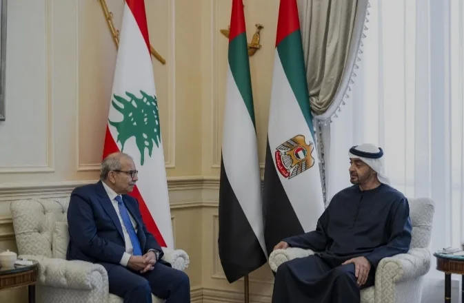 رئيس الإمارات ورئيس وزراء لبنان يتناولان أوجه التعاون بين الدولتين رئيس الإمارات ورئيس وزراء لبنان يتناولان أوجه التعاون بين الدولتين